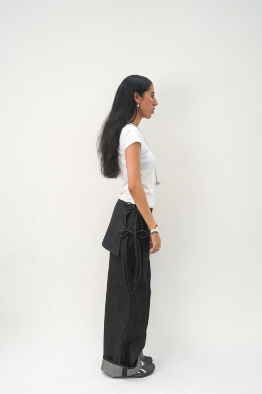 Two-tie Apron Trousers